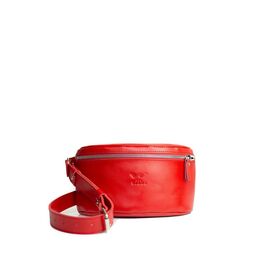 Купить Кожаная поясная сумка красная, фото , характеристики, отзывы