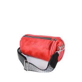 Купить Кожаная сумка поясная-кроссбоди Cylinder красная винтажная, фото , характеристики, отзывы