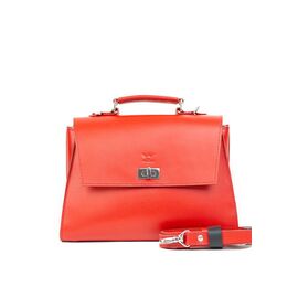 Придбати Жіноча шкіряна сумка Classic червона, image , характеристики, відгуки