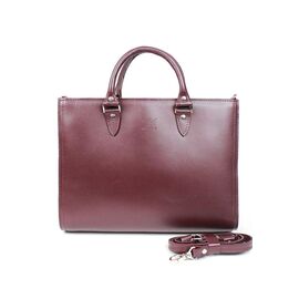 Придбати Жіноча шкіряна сумка Fancy A4 бордова, image , характеристики, відгуки