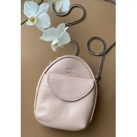 Купить Кожаная женская мини-сумка Kroha пудровая, фото , характеристики, отзывы