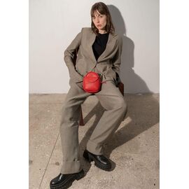 Купить Кожаная женская мини-сумка Kroha красная флотар, фото , характеристики, отзывы
