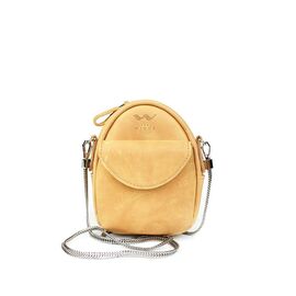 Купить Кожаная женская мини-сумка Kroha желтая винтажная, фото , характеристики, отзывы