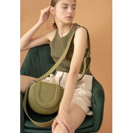 Придбати Жіноча шкіряна сумка Mandy оливкова, image , характеристики, відгуки