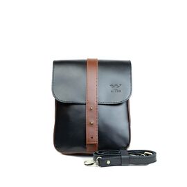Купить Мужская кожаная сумка Mini Bag черно-коричневая, фото , характеристики, отзывы