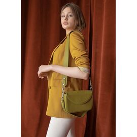 Придбати Жіноча шкіряна сумка Molly оливкова, image , характеристики, відгуки