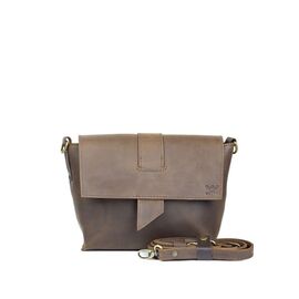 Придбати Жіноча шкіряна сумка Nora темно-коричнева вінтажна, image , характеристики, відгуки