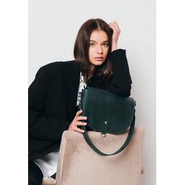 Придбати Жіноча шкіряна сумка Ruby L зелена вінтажна, image , характеристики, відгуки