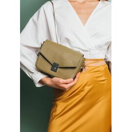 Придбати Жіноча шкіряна сумочка Yoko оливкова, image , характеристики, відгуки