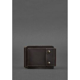 Купить - Мужское кожаное портмоне коричневое 10.0 зажим для денег, фото , характеристики, отзывы