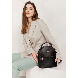 Купить - Кожаный женский мини-рюкзак Kylie черный краст, фото , характеристики, отзывы