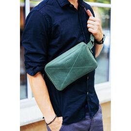 Купить - Шкіряна поясна сумка Dropbag Maxi зелена, фото , характеристики, отзывы