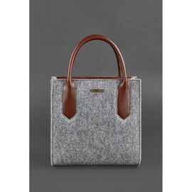 Купить - Фетровая женская сумка-кроссбоди Blackwood с кожаными коричневыми вставками, фото , характеристики, отзывы