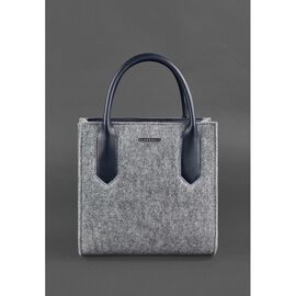 Купить - Фетровая женская сумка-кроссбоди Blackwood с кожаными синими вставками, фото , характеристики, отзывы