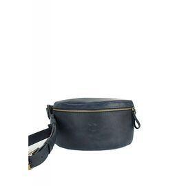 Купить - Кожаная поясная сумка темно-синяя винтажная, фото , характеристики, отзывы
