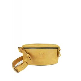 Купить - Кожаная поясная сумка желтая винтажная, фото , характеристики, отзывы