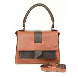 Купить - Женская кожаная сумка Ester коньячно-коричневая винтажная, фото , характеристики, отзывы
