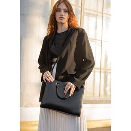 Купить Женская кожаная сумка Fancy A4 черная краст, фото , характеристики, отзывы