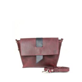 Купить Женская кожаная сумка Nora бордово-синяя винтажная, фото , характеристики, отзывы
