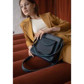 Придбати Жіноча шкіряна сумка Stella темно-синя, image , характеристики, відгуки