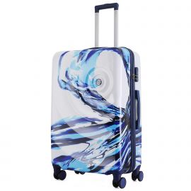 Придбати Валіза Semi Line 28" (L) White/Blue Print (T5653-3), image , характеристики, відгуки