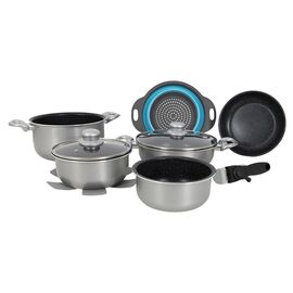 Купити Набір посуду Gimex Cookware Set induction 9 предметів Silver (6977226), image , характеристики, відгуки