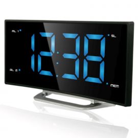 Купить Годинник настільний з радіо Technoline WT460 Blue LED Black/Silver (WT460 blaue LED), фото , характеристики, отзывы