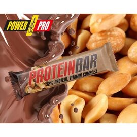 Придбати Протеїновий батончик Protein Bar Nutella 32% - 20x60g Nut Without sugar (Горіх без цукру) - Power Pro, image , характеристики, відгуки