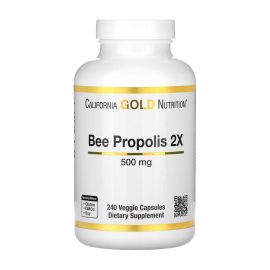 Купить Пчелиный прополис (Bee Propolis  2X)  500mg - 240 caps - California Gold Nutrition, фото , характеристики, отзывы