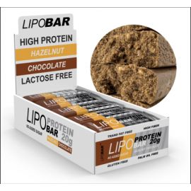 Купить Протеиновый батончик, Lipobar - 20x50g Hazelnut-Chocolate (Шоколад + лесной орех), фото , характеристики, отзывы