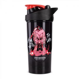 Придбати Шейкер (Shaker The Will To Life) - 700ml Black-Red (Чорний + червоний) - Progress Nutrition, image , характеристики, відгуки