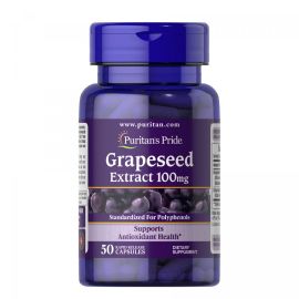 Купить Экстракт виноградных косточек (Grapeseed Extract) 100mg - 50caps - Puritans Pride, фото , характеристики, отзывы