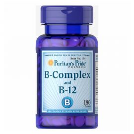 Купить Б-Комплекс, B-Complex B-12 - 180 tabs - Puritans Pride, фото , характеристики, отзывы