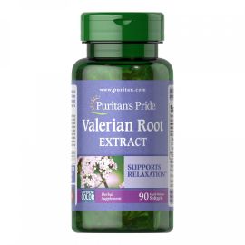 Купить Корень валерианы (Valerian Root Extract) - 90 softgels - Puritans Pride, фото , характеристики, отзывы
