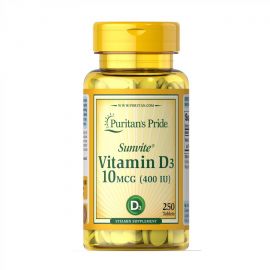 Купить Витамин D3 (Vitamin D3) 10 mcg (400 IU) - 100 tabs - Puritans Pride, фото , характеристики, отзывы