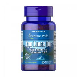 Купить Масло печени трески (Cod Liver Oil)  415 mg - 100 softgels - Puritan's Pride, фото , характеристики, отзывы