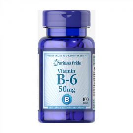 Купить Витамин В-6 (Vitamin B-6 Pyridoxine Hydrochloride) 50 mg - 100 tabs -Puritans Pride, фото , характеристики, отзывы