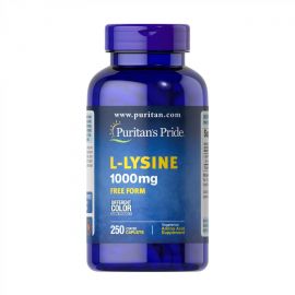 Купить L-Лизин (L-Lysine) 1000 mg - 250 caps - Puritans Pride, фото , характеристики, отзывы