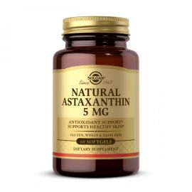Купить Natural Astaxanthin 5 mg - 60 softgels (Повреждена банка), фото , характеристики, отзывы