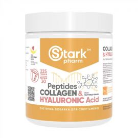 Купить Пептиды коллагена, Collagen Peptides & Hyaluronic Acid - 225g Strawberry Banana  ( клубника+банан ) - Stark Pharm, фото , характеристики, отзывы