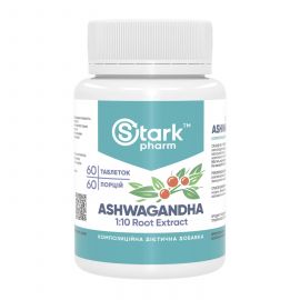 Придбати Ashwagandha 1:10 Root Extract 500mg - 60 tabs, image , характеристики, відгуки