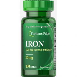 Купить Iron Ferrous Sulfate 65 mg - 100 Tablets, фото , характеристики, отзывы
