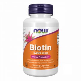 Купить Биотин (BIOTIN) 5000mcg - 120 vcaps - Now Foods, фото , характеристики, отзывы