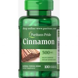 Купить Корица (Cinnamon)  500 mg - 100 caps - Puritan's Pride, фото , характеристики, отзывы