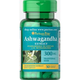 Придбати Ashwagandha Standardized Extract 300 mg - 50 Capsules, image , характеристики, відгуки