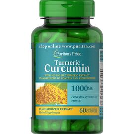 Придбати Turmeric Curcumin 1000 mg with Bioperine 5 mg - 60 caps, image , характеристики, відгуки