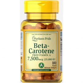 Купить Beta-Carotene 25000 IU - 100 Softgels, фото , характеристики, отзывы