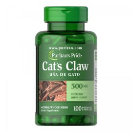 Купить Кошачий коготь (Cats Claw)  500mg - 100caps - Puritans Pride, фото , характеристики, отзывы