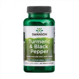Купить Куркума и черный перец (Turmeric Black Pepper) - 60veg caps - Swanson, фото , характеристики, отзывы