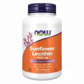 Купить Подсолнечный Лецитин (Sunflower Lecithin) 1200 mg - 100 sgels - Now Foods, фото , характеристики, отзывы